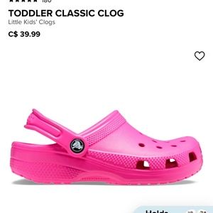 Crocs toddler classic clog pink size 8/9